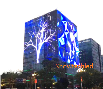3.9x7.8mm 4500cd/M2 Transparent LED Display Screen Outdoor Full Color LED Display