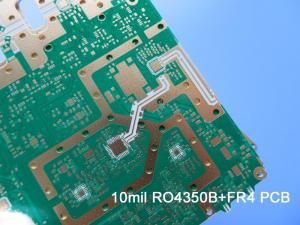 China 6 Layer Mixed PCB Built On 10mil 0.254mm RO4350B and FR-4 with Blind Via for Digital Radio Antennas factory