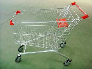 China Large Scale Shopping Malls / Supermarket Shopping Carts Trolleys With Baby Seat factory