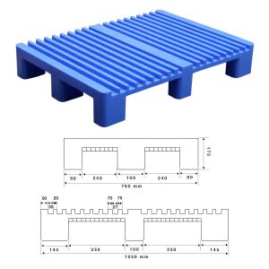 Buy cheap Non-Stop Deck Plastic Pallet & Tow Way Corrugated Top pallet Size:1050*760*175MM from wholesalers