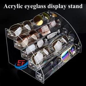 China Acrylic countertop display case five layer perspex eyeglass display risers on sale