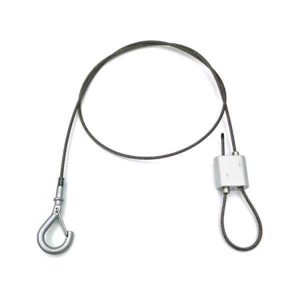 Looping Cable Gripper With A Snap Hook Hanging Wire Systems For Ventilation Duct Wire Rope Size 3.0*4500MM