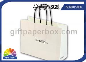 China White Kraft Paper Custom Printed Paper Shopping Bags Wholesale with Twisted Paper Handle on sale