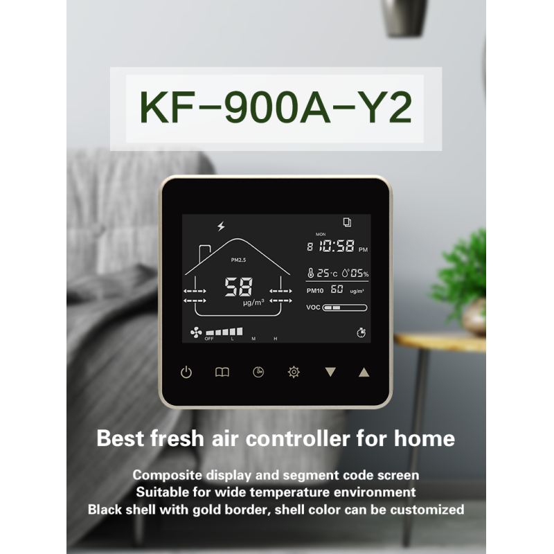 Wall Mount WiFi Digital Ventilation Controller Panel For HRV ERV Systems