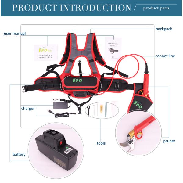 Swansoft 4.0CM Electric Pruner Lemon Tree Branches Cutting Electric Pruning Shears