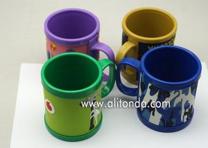China High quality 350ml kids personalized 16oz plastic coffee advertising 3d animal shaped mug with handle on sale