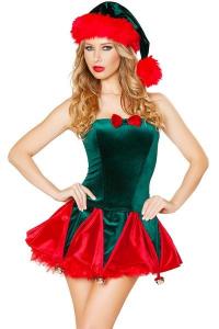 China Holiday Funny Christmas Costumes , Toy Maker Sexy Christmas Dress factory