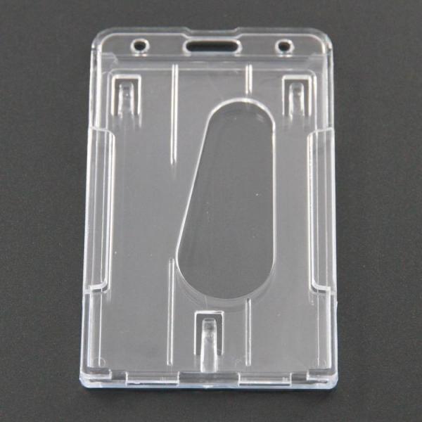 China ID Card Package Clear Business Card Holder , Vertical Plastic Name Tag Holders factory