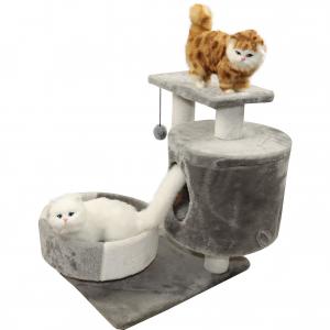 China Cool Cat Climbing Furniture Non Slip 2 Tier Level 48 Inch Indoor Cat Tree House on sale