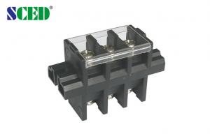 China Pitch 13mm Electrical Connector Block Black Mounted Panel Screw Terminal factory