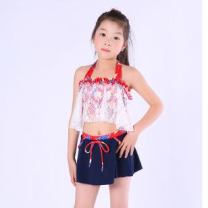 China Exquisite Striped Girl Exclusive Swimsuit factory
