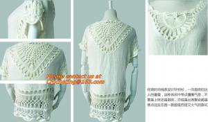 China Fashion tassel, Hollow knitted Swimwear, swimsuit Crochet Bikini Beach Cover Up Smock Mini factory