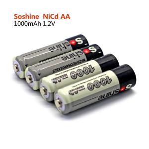 China Soshine 1.2V Ni-Cd Rechargeable AA/Mignon 1000mAh batteries factory