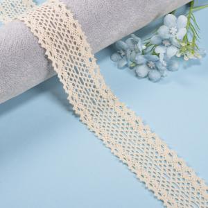 China Durable 3.5CM Cotton Crochet Lace Cotton Border Eyelet Lace Trim on sale