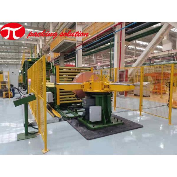 60mm Width Copper Coil Packing Line / Copper Coil Processing Equipment With Compound Paper As Material