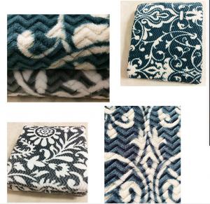China Floral Printed Flannel Bed Blanket , Dyed Flannel Fleece Blanket OEM / ODM Service on sale