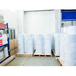 SGS Approval Plain Transparent Label Roll Sticker Synthetic Paper