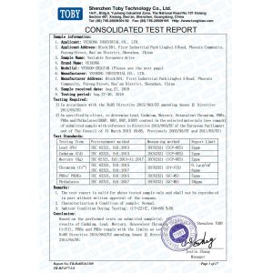 Shenzhen LuoX Electric Co., Ltd. Certifications