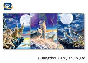 China 3d Lenticular Printing Picture Of Animal Wolf , Custom Decorative Wall Art on sale