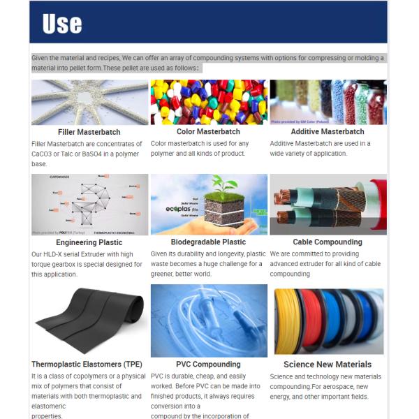 Two Stage Extruder for Pvc Cable Compounding with Temperature Control Modular Design
