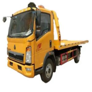 China SINOTRUK HOWO 4x2 Right Hand Drive Car Carrier Wrecker Truck 420HP Flatbed Light Duty Recovery Truck For Road Rescue factory