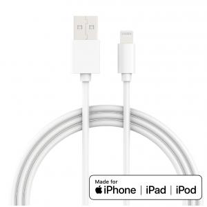 China USB-A to Lightning Cable, MFi certified C89 chipset for new iPhone iPad iPod, 1 meter, 3 ft, PVC material, USB2.0 data factory