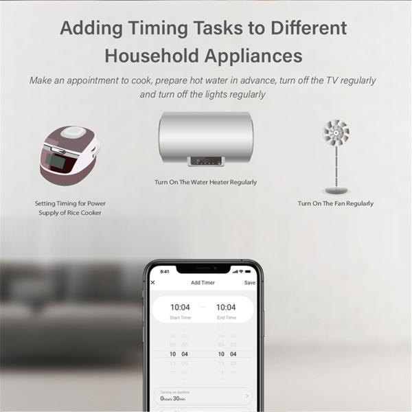 Alexa Compatible Portable Power Plug UK, Remote Control Charging Electric Timer Socket Wireless Smart Plug UK