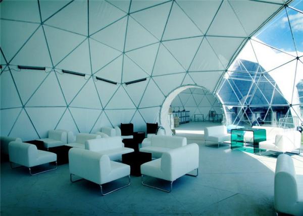 Waterproof Steel Geodesic Dome Shelter 30M Diameter Garden Gather