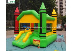 China Indoor Mini Crayon Jumping Castles For Adults / Backyard Obstacle Course Fun factory