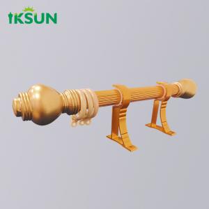 China hot selling curtain walls accessories holder aluminum single long curtain rod set and rails factory