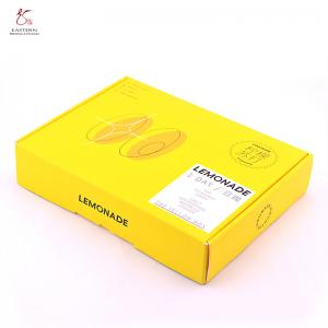 China Light yellow Eastern Custom Cardboard Shipping Boxes For Contact Lenses factory