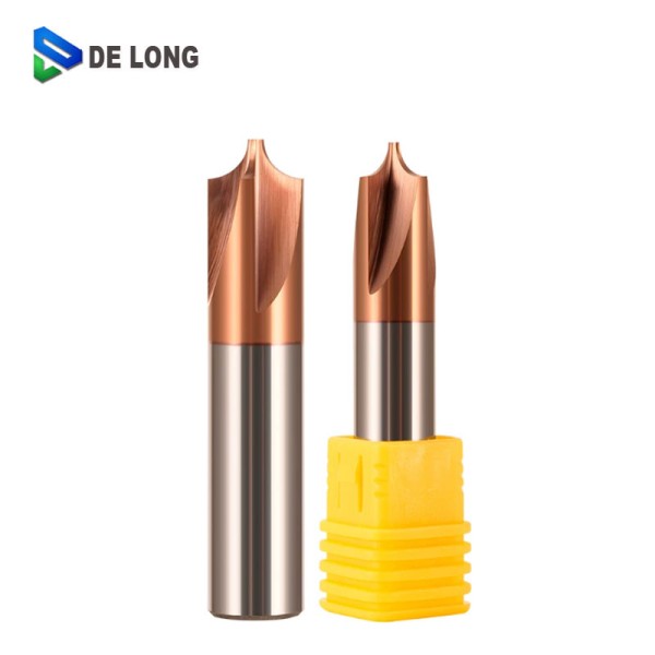 55 Degree Helix Angle Solid Carbide Corner Rounding End Mill with Bronze Nano-Coating for Steel and Stainless Steel