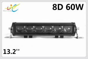 China 8D Single row offroad LED car light bar 13.2inch 60W LED light bar factory