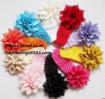 Crochet hairband, pop headband knitted elastic headband baby headbands hair band