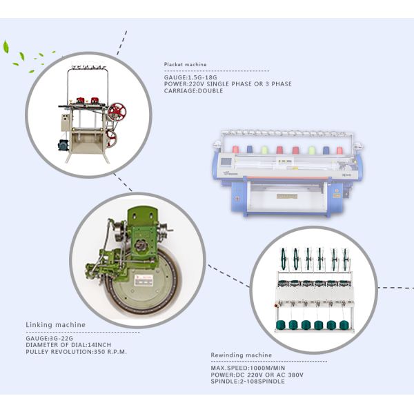 Computer Wool Double System 10G Hat Knitting Machine