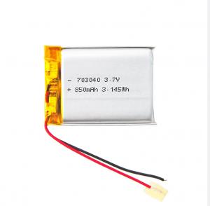 China TW703040 Rechargeable 3.7v 850mah Lithium Polymer Battery KC CB Lipo Battery MSDS UN38.3 factory