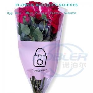 China Clear Custom Printing Opp Flower Bouquet Sleeves Single Rose Diy Gift Packaging factory