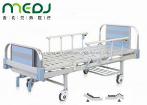 China Double Crank Blue Hospital Bed Equipment MJSD05-09 With Four Ordinary Castors factory