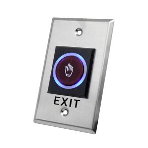 Waterproof No Touch Exit Button , Square Push To Exit Button With Timer