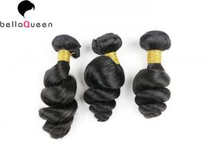 China 1 Bundle Natural Black 6A Remy Hair ,  Loose Wave Beautiful Styles 100% Remy Hair Weft factory