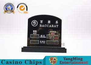 China High-Through Acrylic LED Lights Electronic Digital Lights Betting Limit Red Signs Entertainment Baccarat Poker Table factory