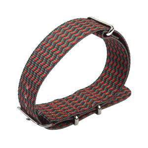 China Wavy Striped Nylon Strap Watch Bands 16mm With Combination Colors on sale