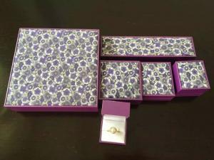 China Classic Leatherette Earring Chain Jewellery Packaging Boxes With Gold Logo Printing factory