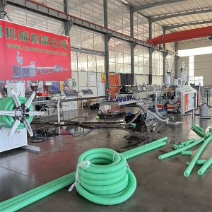 China High Speed 50-160mm Double Wall Corrugated Pipe Machine / Plastic HDPE DWC Pipe Machine on sale