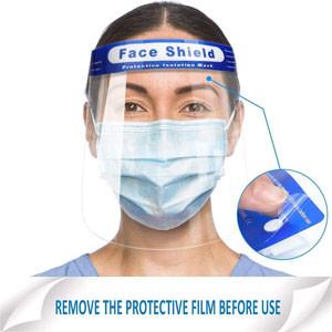 China Clear Wide Visor Spitting Lightweight Disposable Face Shield factory