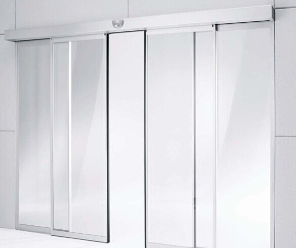 100W 24VDC Automatic 2 Signals Sliding Door Motor , 100 Pulse Encoder And Brake Device