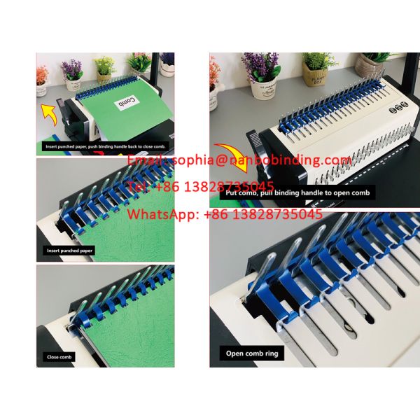 Economical S9026A Documents Notebook comb binding machine For Office Use