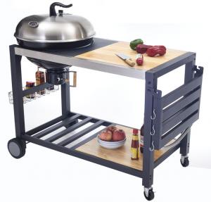 China Outside Commercial Kitchen Equipments Charcoal BBQ Grill With Cabinet And Table factory