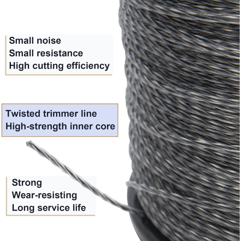 0.080" Square High Tenacity Nylon String Trimmer Line with Customized Label for Weed Wacker