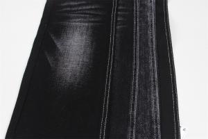 China Black Shade 11.8Oz Cotton Polyester Denim Fabric For Skirts Shorts factory